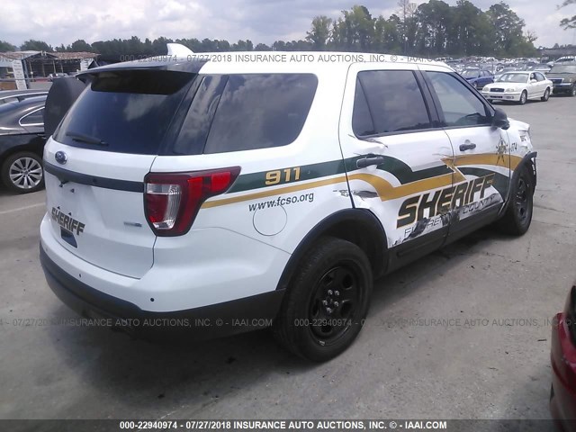 1FM5K8AR6HGD58570 - 2017 FORD EXPLORER POLICE INTERCEPTOR WHITE photo 4