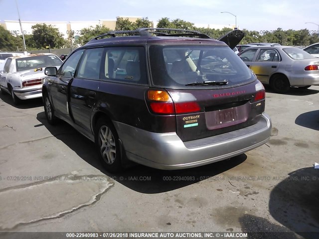 4S3BH6864Y7659960 - 2000 SUBARU LEGACY OUTBACK LIMITED PURPLE photo 3