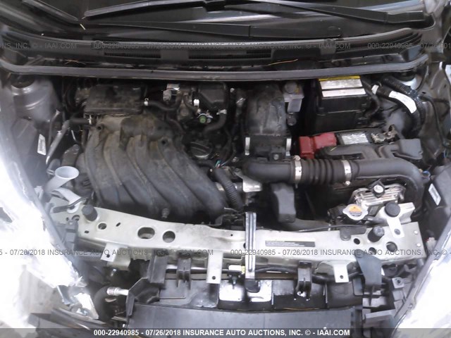 3N1CE2CP2FL405858 - 2015 NISSAN VERSA NOTE S/S PLUS/SV/SL/SR SILVER photo 10