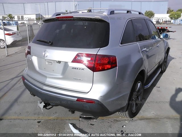 2HNYD2H71AH507937 - 2010 ACURA MDX ADVANCE SILVER photo 4