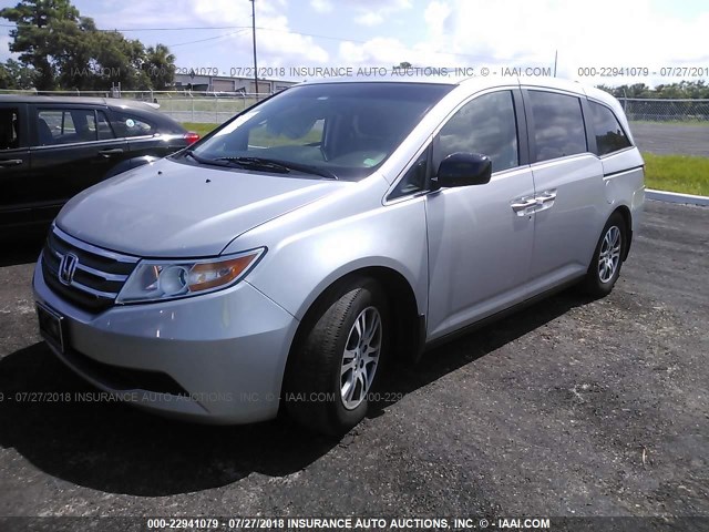 5FNRL5H60CB006391 - 2012 HONDA ODYSSEY EXL GRAY photo 2