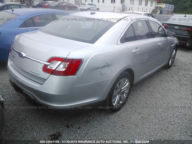 1FAHP2FW6AG136492 - 2010 FORD TAURUS LIMITED 银色 照片 4
