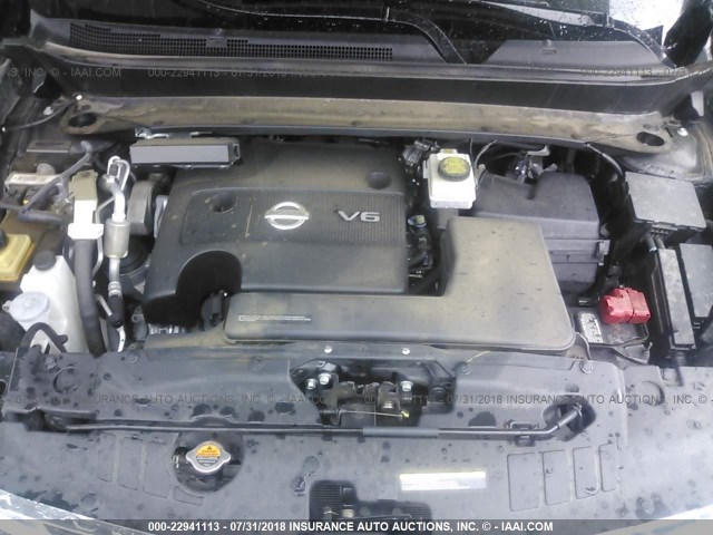 5N1AR2MN6GC609660 - 2016 NISSAN PATHFINDER S/SV/SL/PLATINUM GREEN photo 10