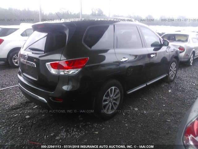 5N1AR2MN6GC609660 - 2016 NISSAN PATHFINDER S/SV/SL/PLATINUM GREEN photo 4