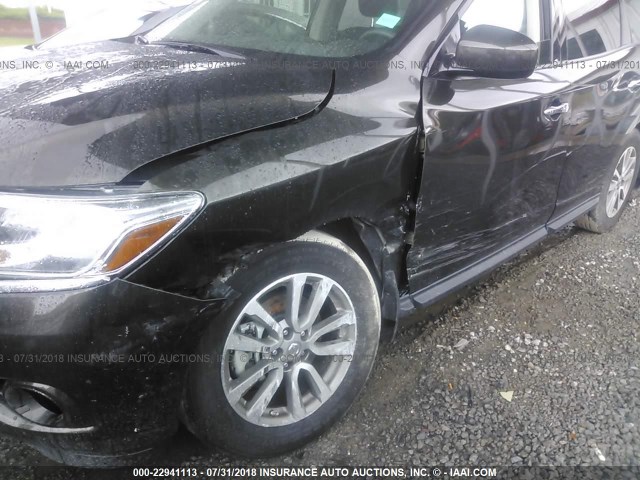 5N1AR2MN6GC609660 - 2016 NISSAN PATHFINDER S/SV/SL/PLATINUM GREEN photo 6