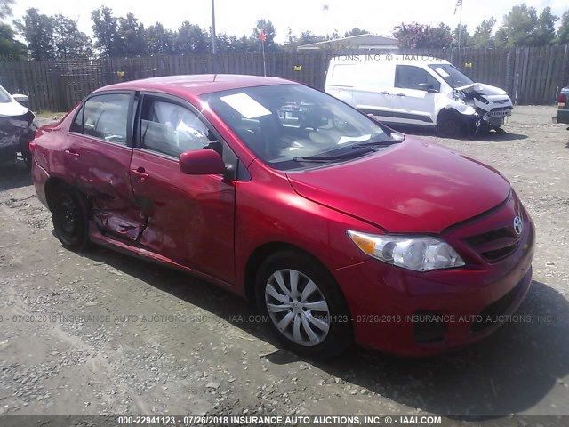 2T1BU4EE7CC873182 - 2012 TOYOTA COROLLA S/LE RED photo 1