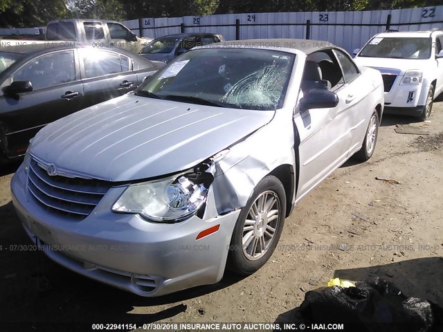 1C3LC45K98N271874 - 2008 CHRYSLER SEBRING SILVER photo 2