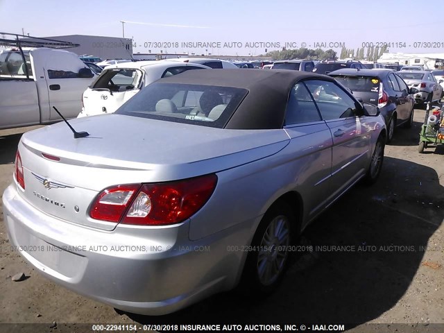 1C3LC45K98N271874 - 2008 CHRYSLER SEBRING SILVER photo 4