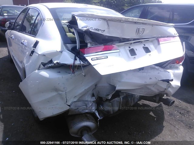 1HGCP3F83BA006641 - 2011 HONDA ACCORD EXL WHITE photo 6