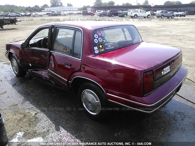 1G3NL54U3MM049344 - 1991 OLDSMOBILE CUTLASS CALAIS  RED photo 3