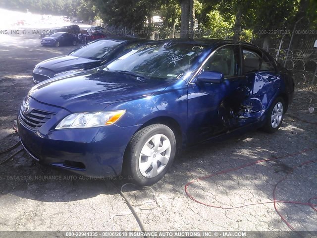 4T1BE46K49U300975 - 2009 TOYOTA CAMRY SE/LE/XLE BLUE photo 2