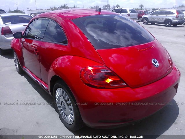 3VWJP7AT6EM602033 - 2014 VOLKSWAGEN BEETLE RED photo 3