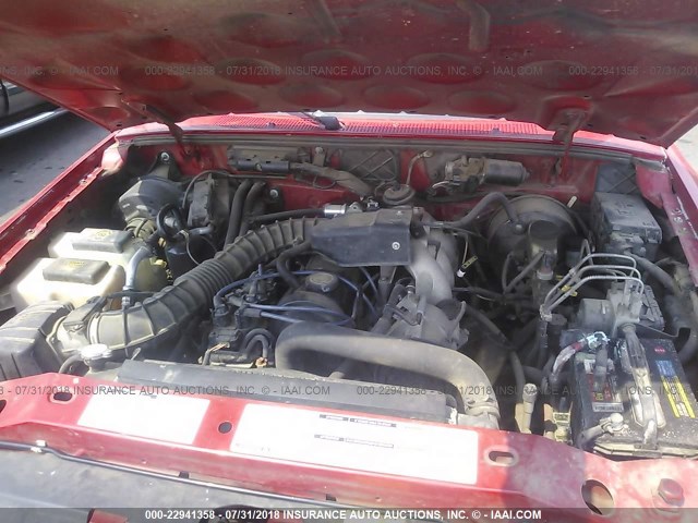 1FTYR10C01TA13484 - 2001 FORD RANGER RED photo 10