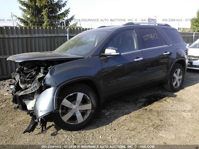 1GKKVRED3BJ114957 - 2011 GMC ACADIA SLT-1 GRAY photo 2