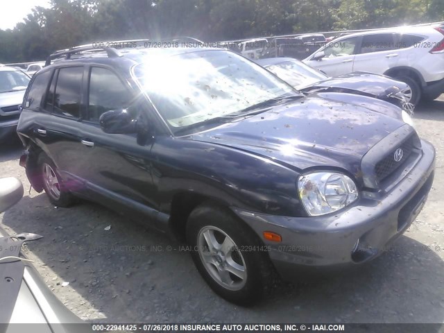 KM8SC73E54U596586 - 2004 HYUNDAI SANTA FE GLS/LX Dark Blue photo 1