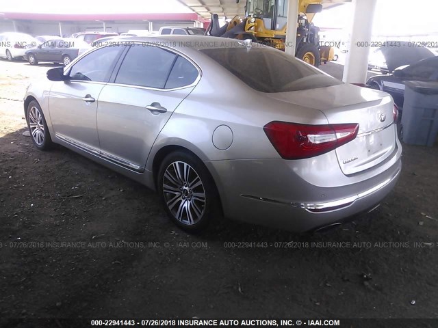 KNALN4D79E5120111 - 2014 KIA CADENZA PREMIUM/LIMITED SILVER photo 3