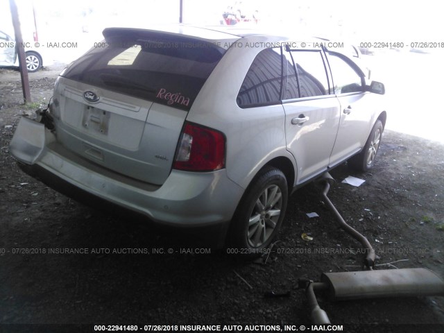 2FMDK3JC9DBB30039 - 2013 FORD EDGE SEL SILVER photo 4