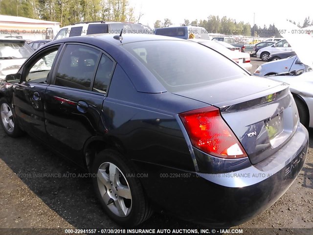 1G8AL55F87Z187901 - 2007 SATURN ION LEVEL 3 Navy photo 3