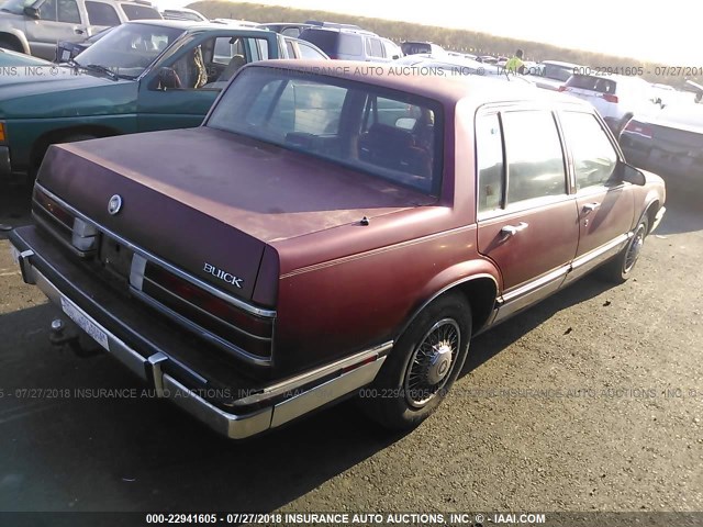 1G4CW54C0L1600959 - 1990 BUICK ELECTRA PARK AVENUE RED photo 4