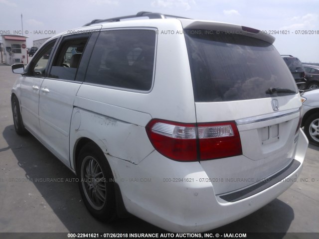 5FNRL388X5B074318 - 2005 HONDA ODYSSEY TOURING WHITE photo 3