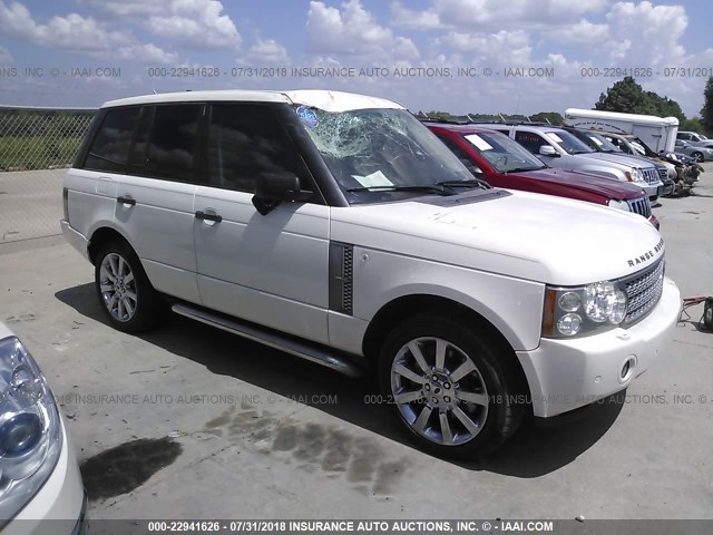 SALMF13408A285818 - 2008 LAND ROVER RANGE ROVER SUPERCHARGED WHITE photo 1