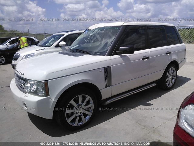 SALMF13408A285818 - 2008 LAND ROVER RANGE ROVER SUPERCHARGED WHITE photo 2