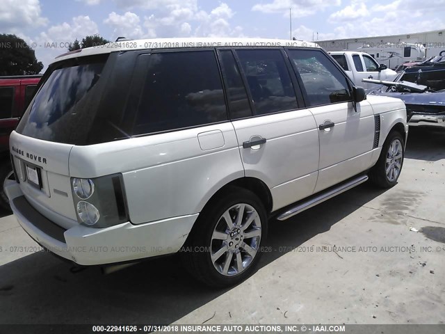 SALMF13408A285818 - 2008 LAND ROVER RANGE ROVER SUPERCHARGED WHITE photo 4