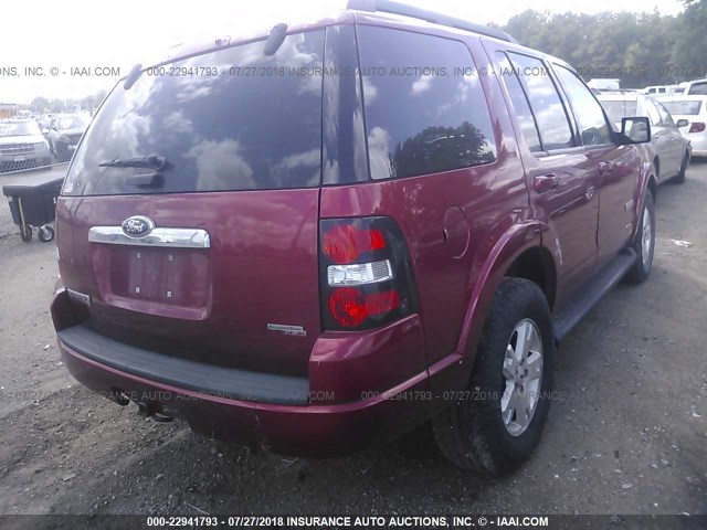 1FMEU73E47UB31845 - 2007 FORD EXPLORER XLT BURGUNDY photo 4