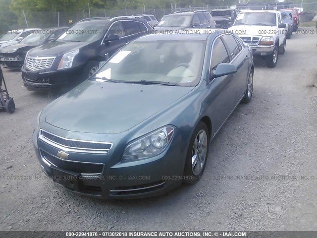 1G1ZH57B194102491 - 2009 CHEVROLET MALIBU 1LT BLUE photo 2