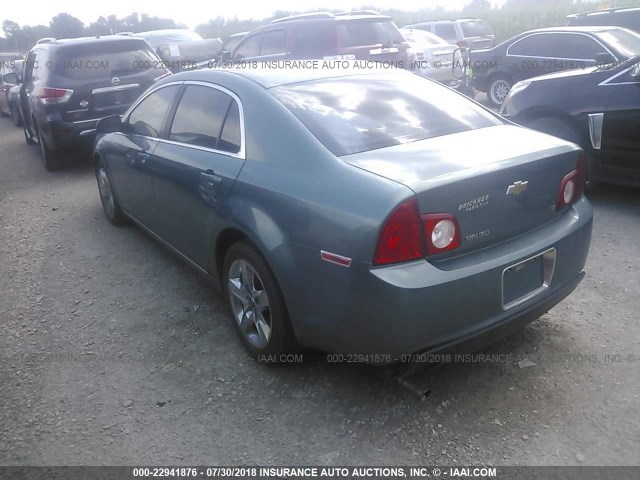 1G1ZH57B194102491 - 2009 CHEVROLET MALIBU 1LT BLUE photo 3