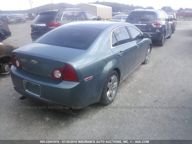 1G1ZH57B194102491 - 2009 CHEVROLET MALIBU 1LT BLUE photo 4