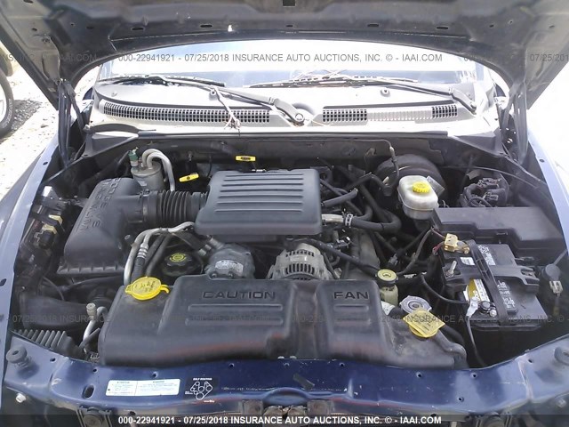 1B7HG2AN01S293716 - 2001 DODGE DAKOTA QUAD BLUE photo 10