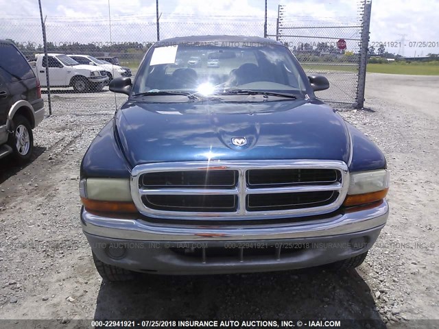 1B7HG2AN01S293716 - 2001 DODGE DAKOTA QUAD BLUE photo 6