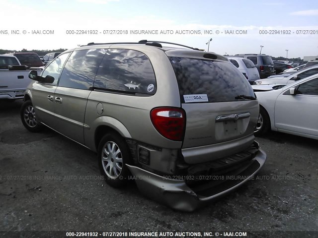 2C4GP74L22R762455 - 2002 CHRYSLER TOWN & COUNTRY EX BEIGE photo 3