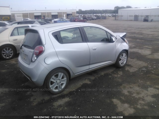 KL8CB6S91EC579908 - 2014 CHEVROLET SPARK LS SILVER photo 4