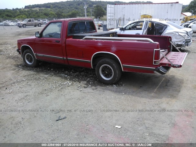 1GCCS14R5M0177977 - 1991 CHEVROLET S TRUCK S10 RED photo 3