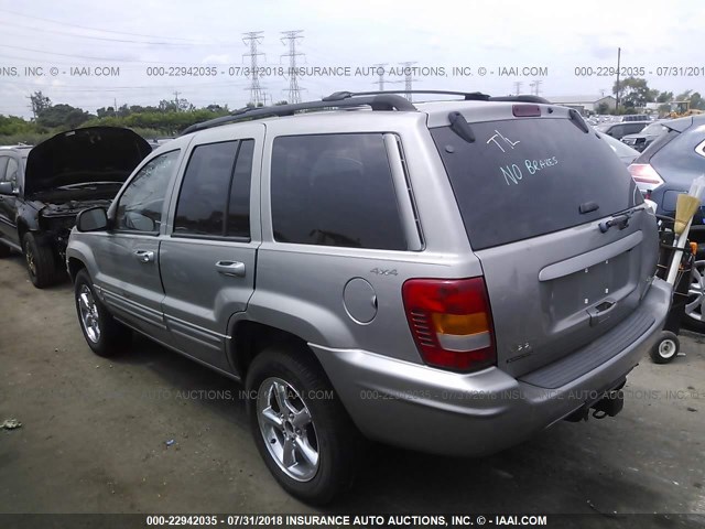 1J4GW58N01C610968 - 2001 JEEP GRAND CHEROKEE LIMITED SILVER photo 3