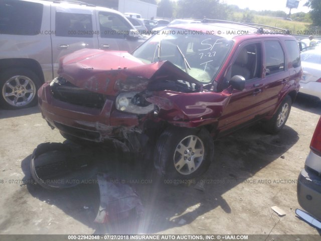 1FMCU04145KB33193 - 2005 FORD ESCAPE LIMITED RED photo 2