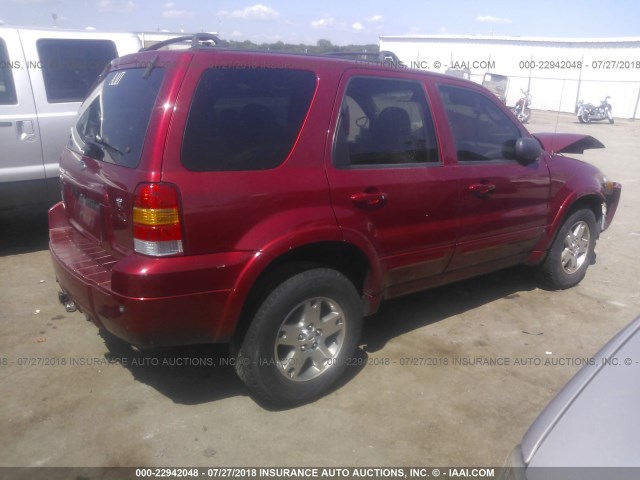 1FMCU04145KB33193 - 2005 FORD ESCAPE LIMITED RED photo 4