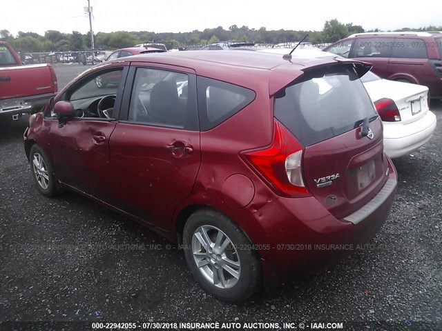 3N1CE2CPXEL428609 - 2014 NISSAN VERSA NOTE S/S PLUS/SV/SL RED photo 3