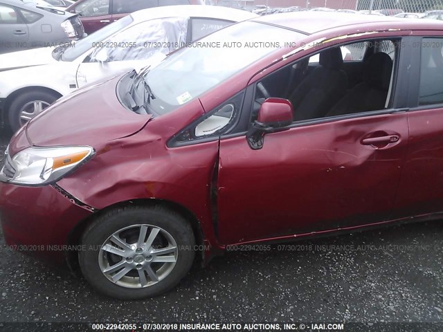 3N1CE2CPXEL428609 - 2014 NISSAN VERSA NOTE S/S PLUS/SV/SL RED photo 6