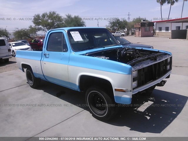 1GTEC14H3FJ503639 - 1985 GMC C1500 BLUE photo 1