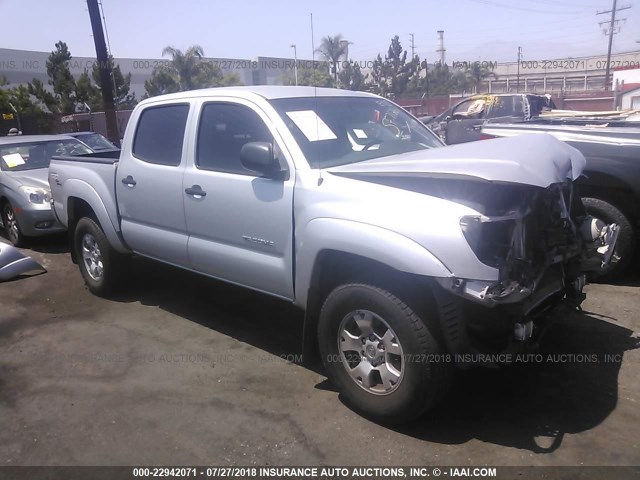 5TEJU62N67Z323211 - 2007 TOYOTA TACOMA DOUBLE CAB PRERUNNER SILVER photo 1