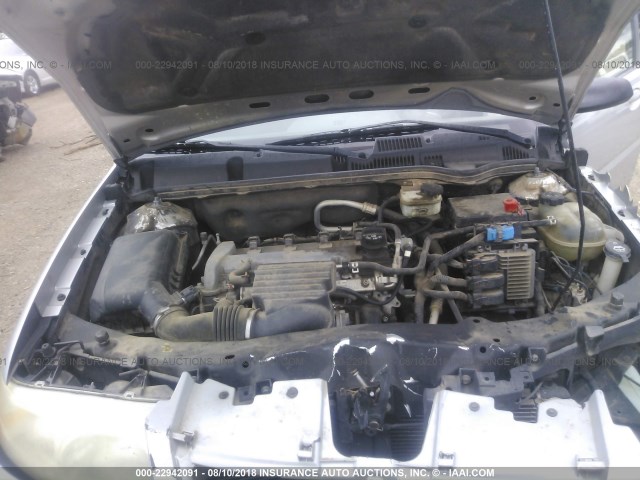 1G8AL55F87Z150279 - 2007 SATURN ION LEVEL 3 SILVER photo 10