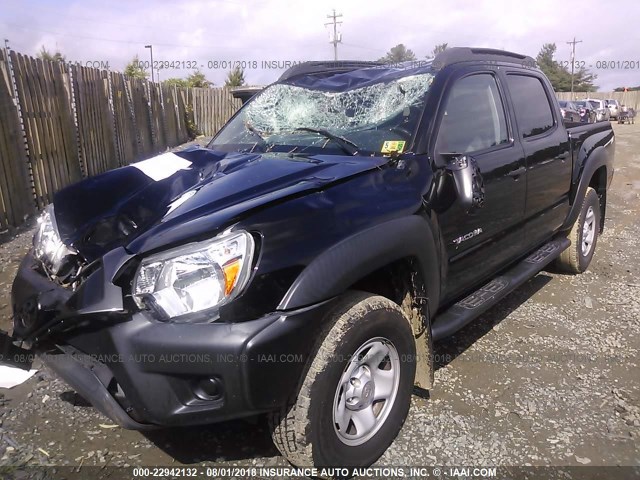 5TFJX4GN7EX032631 - 2014 TOYOTA TACOMA DOUBLE CAB BLACK photo 2