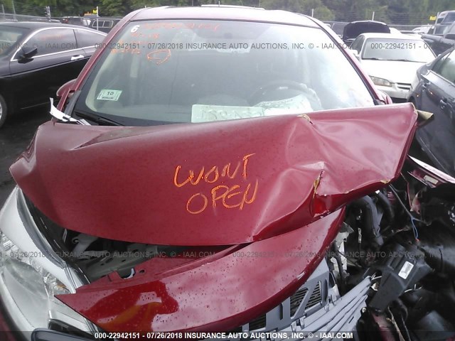 3N1CE2CP2GL405537 - 2016 NISSAN VERSA NOTE S/S PLUS/SV/SL/SR RED photo 10