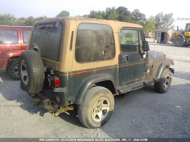 1J4FY49S3RP435799 - 1994 JEEP WRANGLER / YJ SAHARA GREEN photo 4