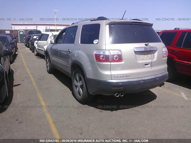 1GKKVREDXCJ119929 - 2012 GMC ACADIA SLT-1 Złoty zdjęcie 3