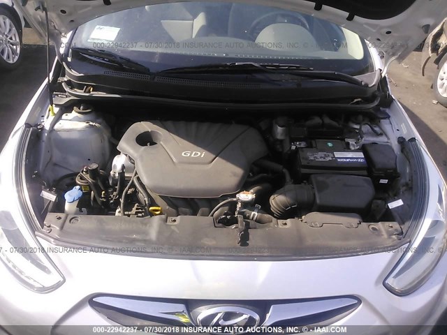 KMHCU4AE4EU764027 - 2014 HYUNDAI ACCENT GLS/SE SILVER photo 10