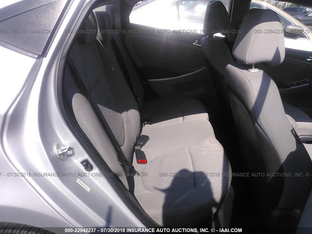 KMHCU4AE4EU764027 - 2014 HYUNDAI ACCENT GLS/SE SILVER photo 8